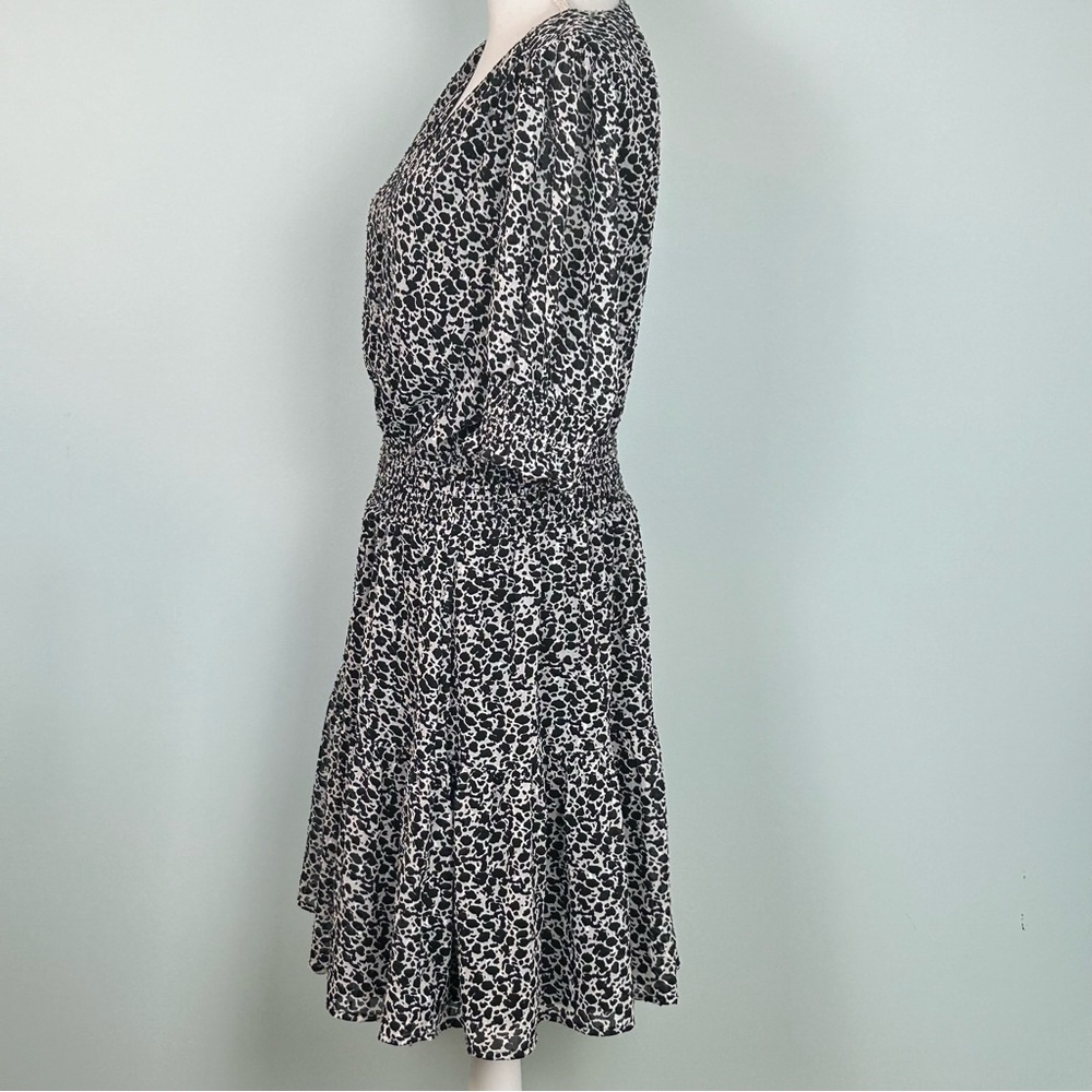 Maison d’Amelie Paris Black and White Leopard Print Ruffle Tier Dress - Picture 6 of 12